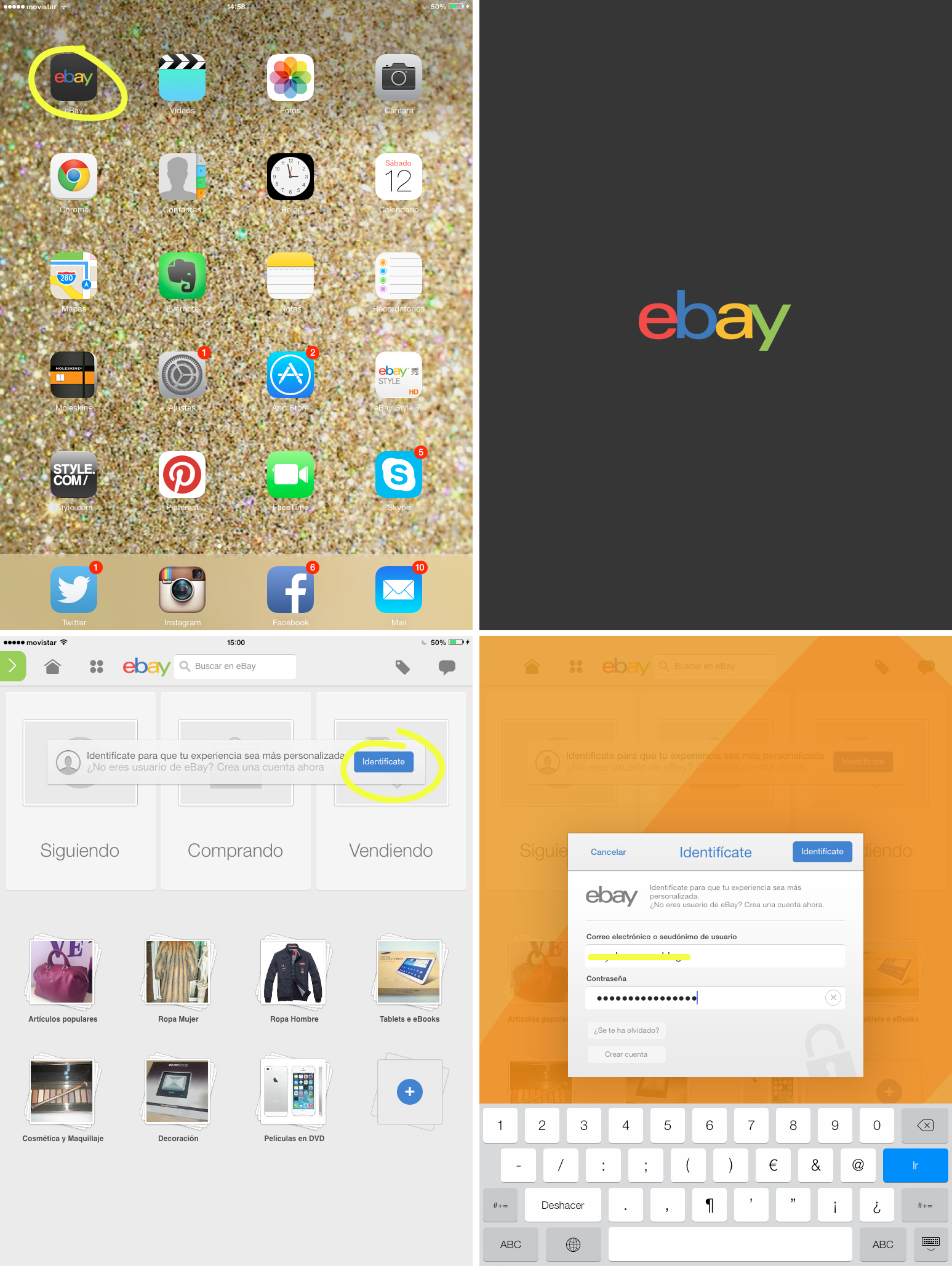 ebay spain, my showroom, ipad app, 