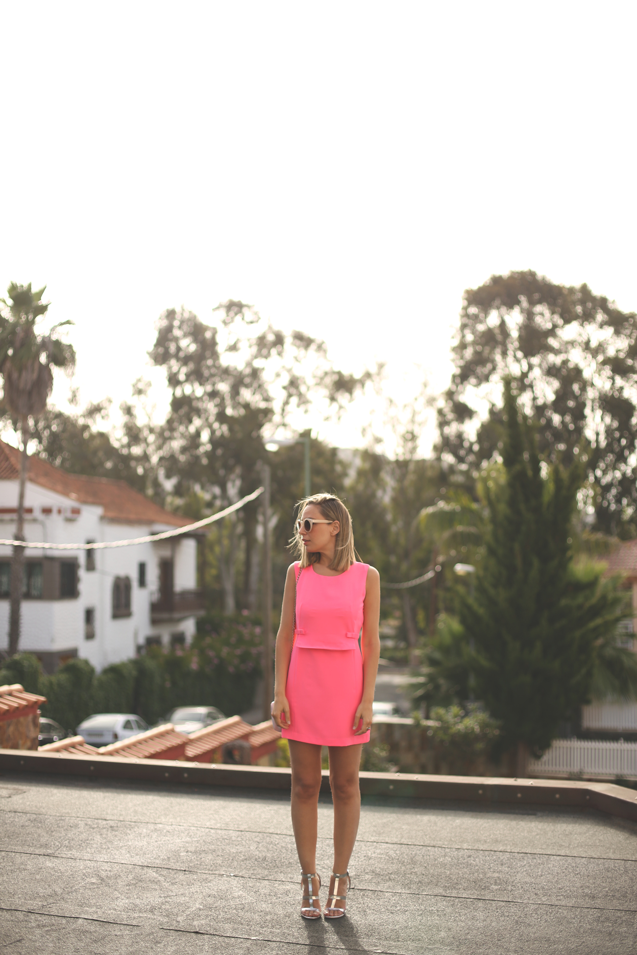 pink dress, sweet dress, lovely girl, trendy blog, blog de moda, blonde, silver heels, 